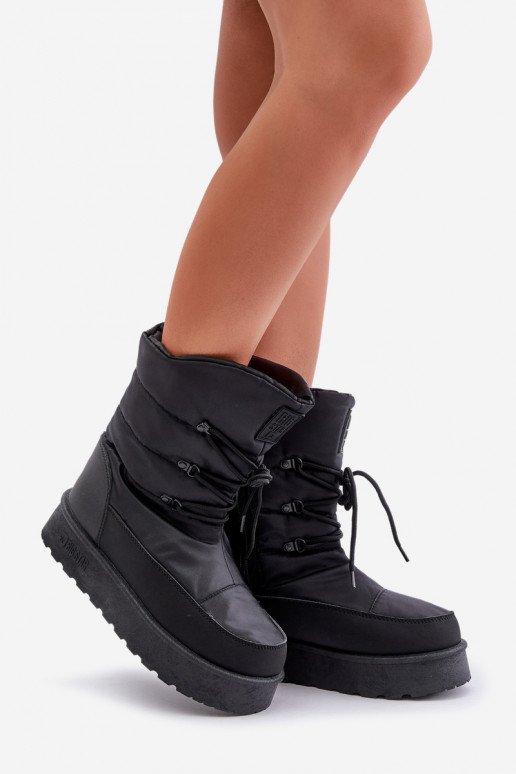 Sněhule na platformě se zipem Big Star OO274884 Černé Sněhule na platformě se zipem Big Star OO274884 Černé