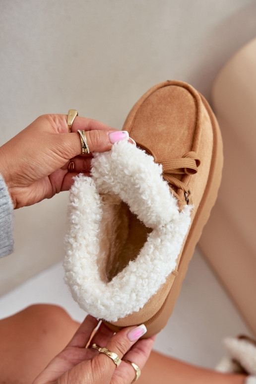 Dámské Sněhule Na Platformě S Kožíškem Typu Branek Camel Ciabellae