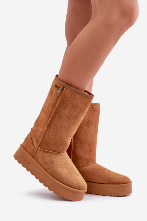 Vysoké Sněhové Boty Na Platformě Big Star OO274893 Camel Vysoké Sněhové Boty Na Platformě Big Star OO274893 Camel