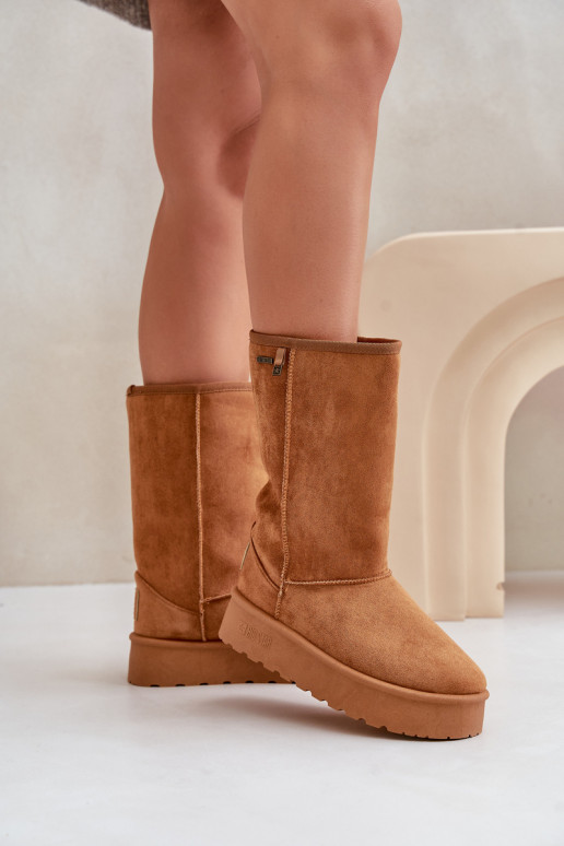 Vysoké Sněhové Boty Na Platformě Big Star OO274893 Camel Vysoké Sněhové Boty Na Platformě Big Star OO274893 Camel