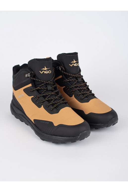Černo-hnědé vysoké pánské trekové boty