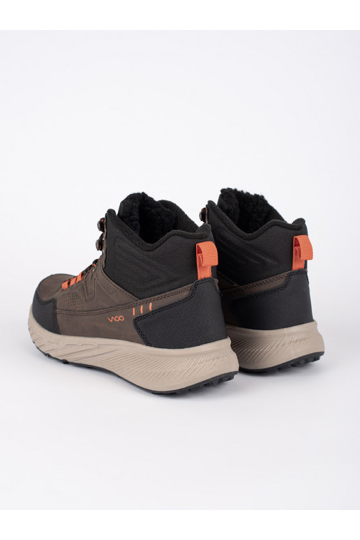 Hnědé pánské šněrovací trekové boty