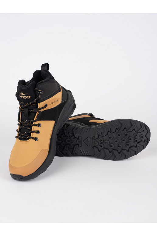 Hnědé vysoké pánské trekové boty