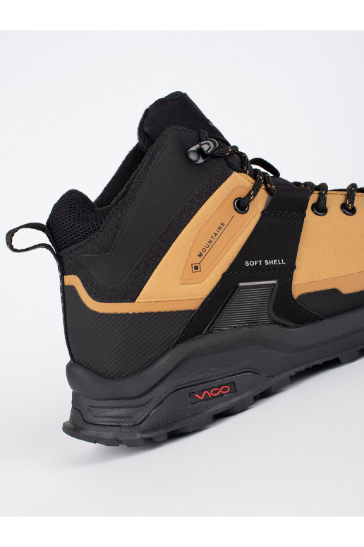 Hnědé vysoké pánské trekové boty