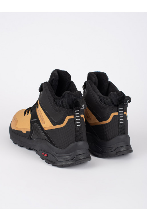 Hnědé vysoké pánské trekové boty