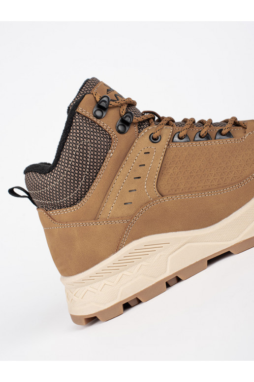 Hnědé trekové boty pánské se zateplením
