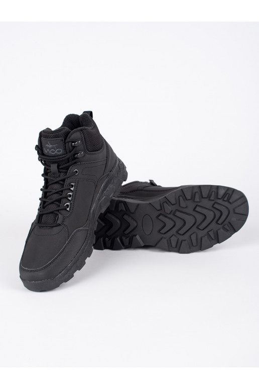 Černé trekové boty pánské se zateplením