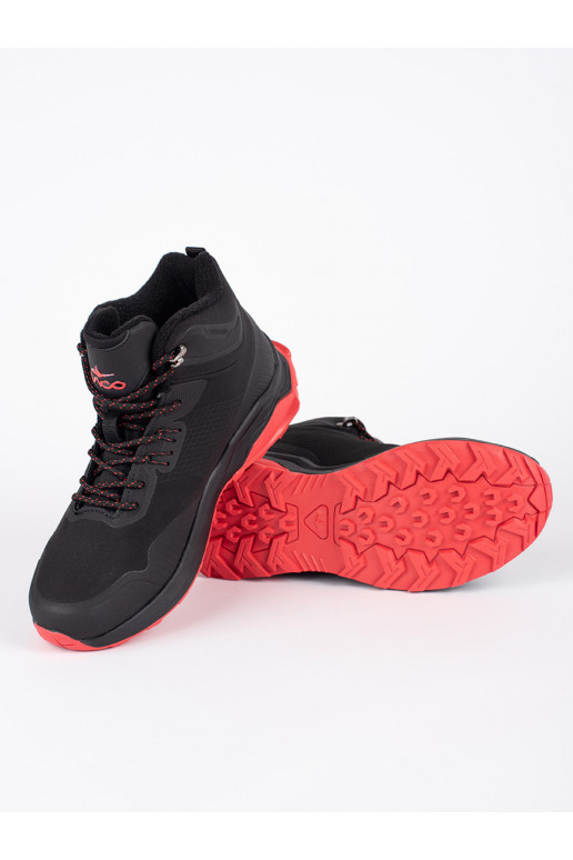 Černo-červené pánské boty trekové