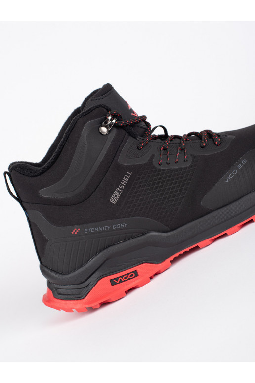 Černo-červené pánské boty trekové