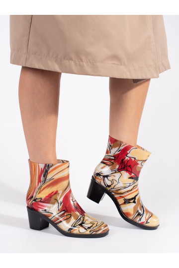 Vícebarevné holínky na podpatku 2