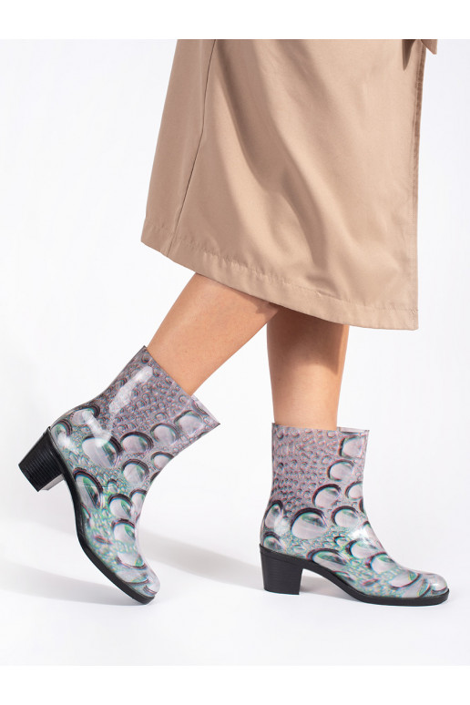 Holínky s kapkami na podpatku