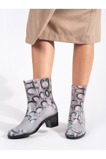 Holínky s kapkami na podpatku 2