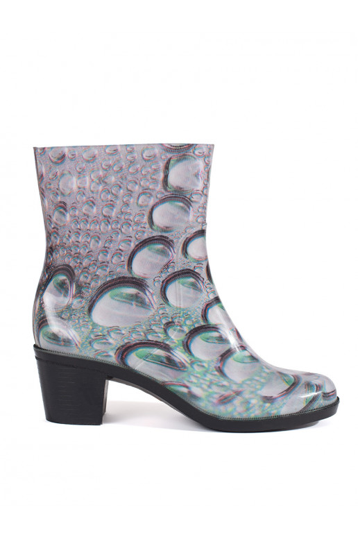 Holínky s kapkami na podpatku