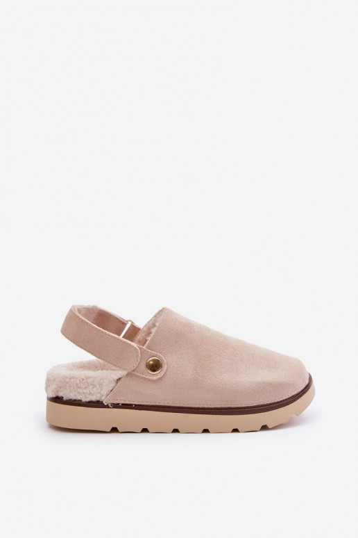 Dámské Pantofle Na Silné Podešvi S Kožíškem A Přezkou Černé Linneola Dámské Pantofle Na Silné Podešvi S Kožíškem A Přezkou Černé Linneola