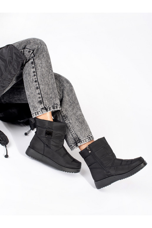 Černé pohodlné dámské sněhule