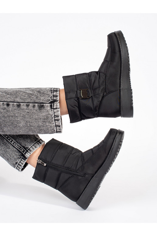 Černé pohodlné dámské sněhule