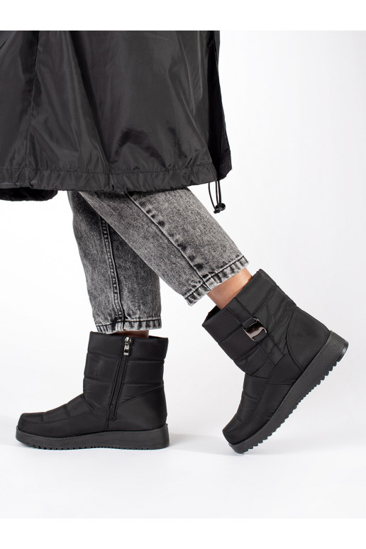 Černé pohodlné dámské sněhule