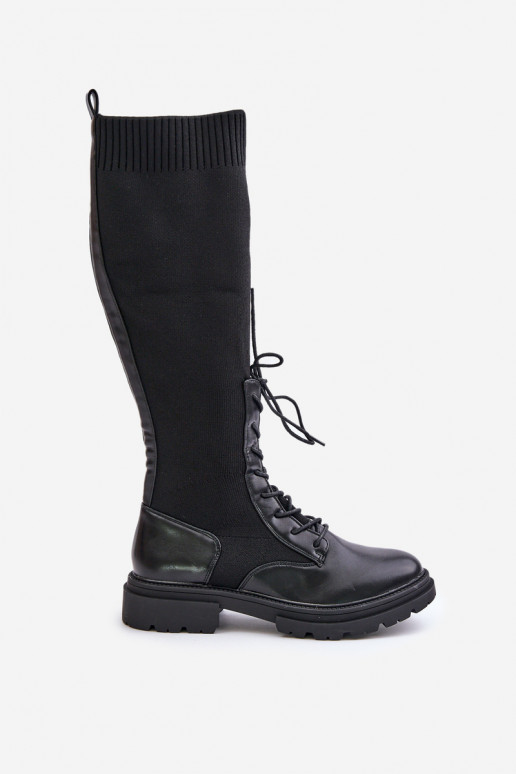 Zateplené Kozačky Se Sockenovým Svrškem Černé Iranel Zateplené Kozačky Se Sockenovým Svrškem Černé Iranel