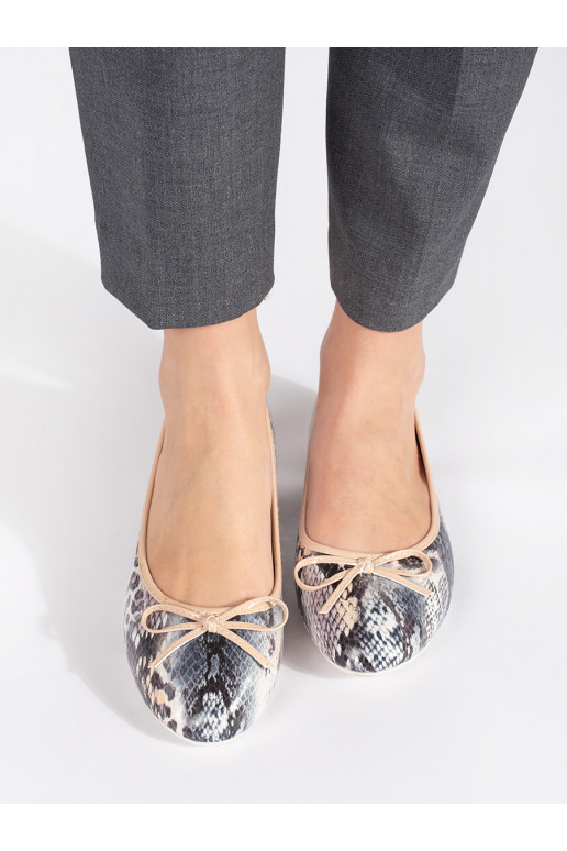 Ploché dámské baleríny s hadím vzorem