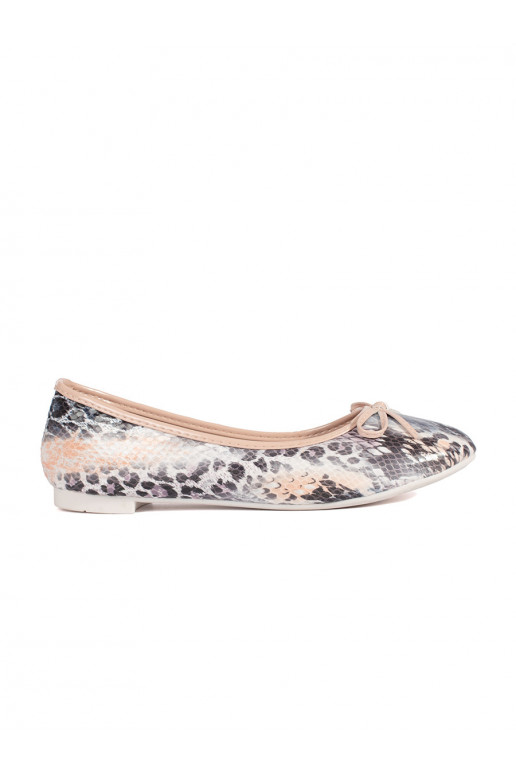 Ploché dámské baleríny s hadím vzorem