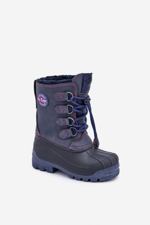 Vysoké Teplé Dětské Sněhule Se Stahováním Modré Lee Cooper LCJ-24-44-2843K Vysoké Teplé Dětské Sněhule Se Stahováním Modré Lee Cooper LCJ-24-44-2843K