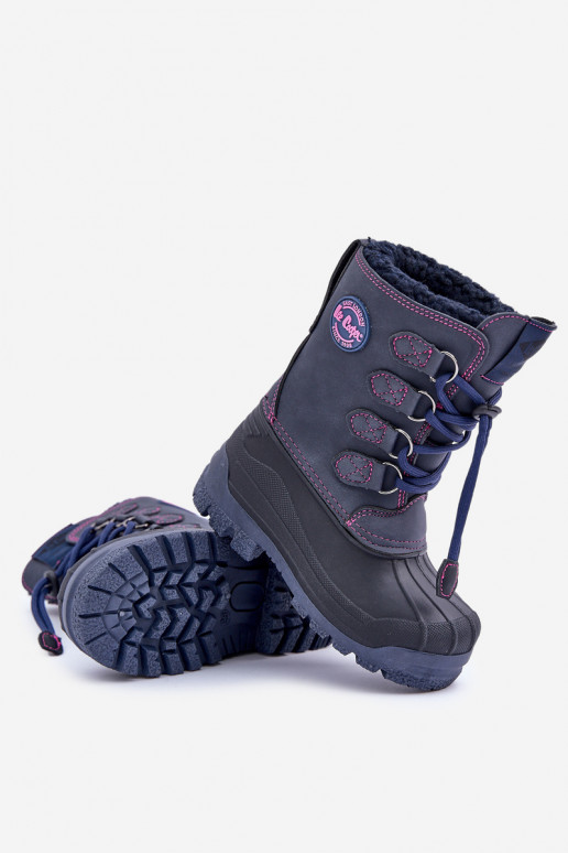 Vysoké Teplé Dětské Sněhule Se Stahováním Modré Lee Cooper LCJ-24-44-2843K Vysoké Teplé Dětské Sněhule Se Stahováním Modré Lee Cooper LCJ-24-44-2843K