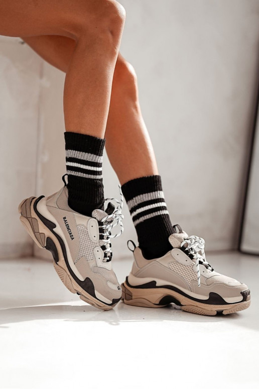 Dámské ponožky s ozdobným tiskem Černé