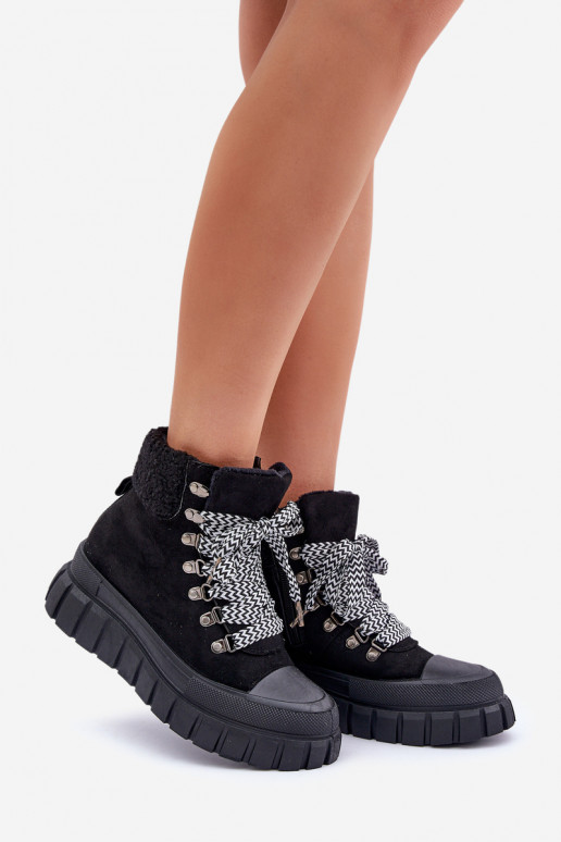 Dámské Zateplené Botky Trapery Na Platformě Černé Alcyhen Dámské Zateplené Botky Trapery Na Platformě Černé Alcyhen