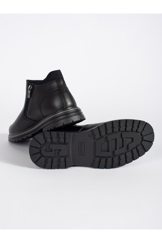Černé zimní pánské boty zateplené