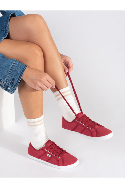 Červené nízké dámské tenisky