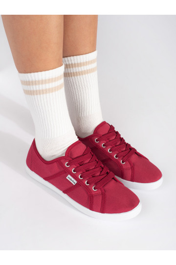 Červené nízké dámské tenisky 2