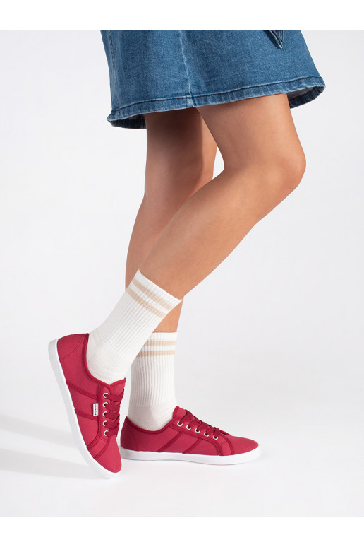 Červené nízké dámské tenisky