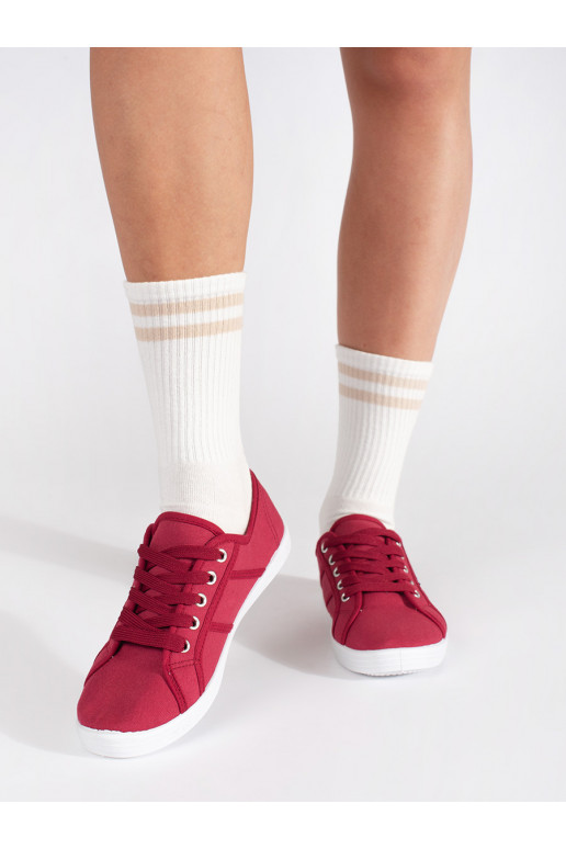 Červené nízké dámské tenisky