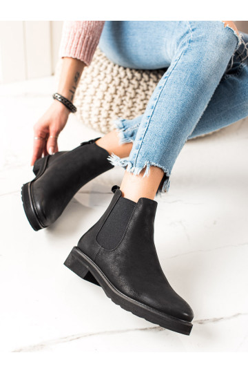 KLASICKÉ ČERNÉ KOTNÍKOVÉ BOTY SERGIO LEONE