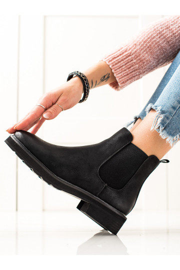 KLASICKÉ ČERNÉ KOTNÍKOVÉ BOTY SERGIO LEONE 2