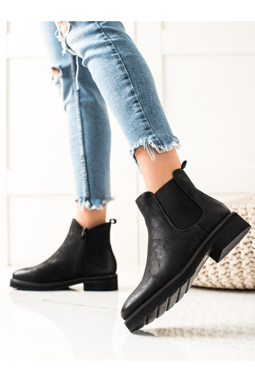 KLASICKÉ ČERNÉ KOTNÍKOVÉ BOTY SERGIO LEONE