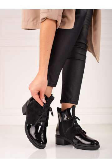 Elegantní šněrovací kotníkové boty dámské 2