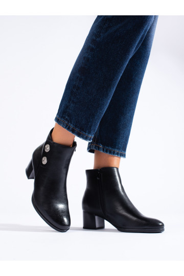 Klasické dámské kotníkové boty na sloupku 2