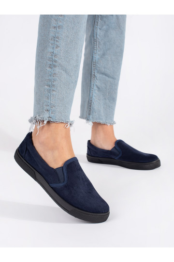 Tmavě modré nazouvací tenisky slip on