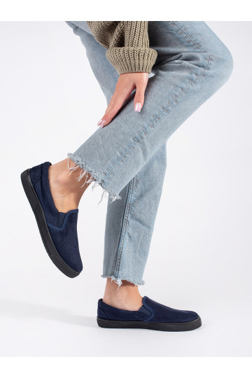Tmavě modré nazouvací tenisky slip on 2