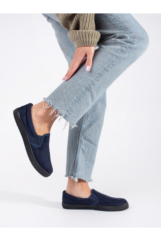 Tmavě modré nazouvací tenisky slip on