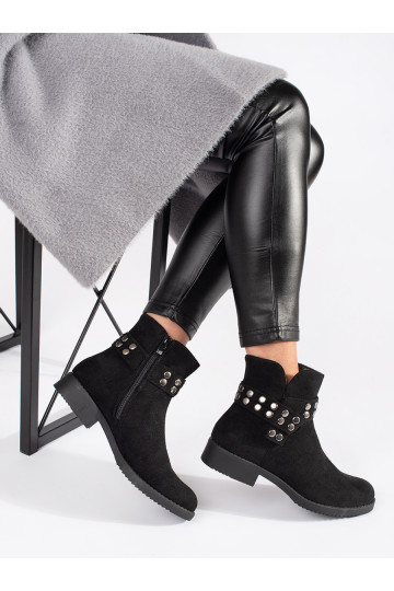 Semišové nízké dámské kotníkové boty 2
