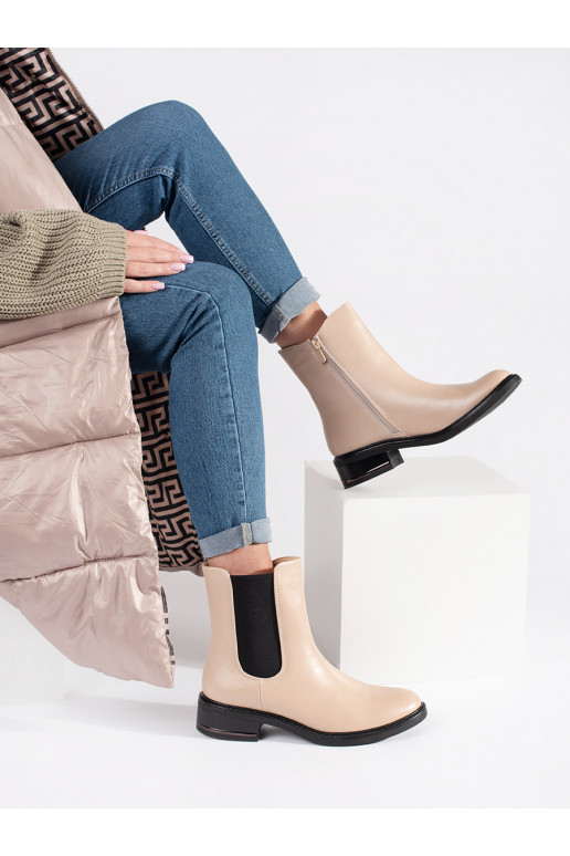 Světle béžové štibletky s elastickou částí