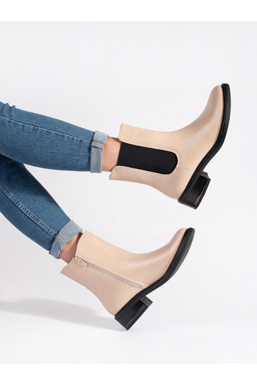 Světle béžové štibletky s elastickou částí