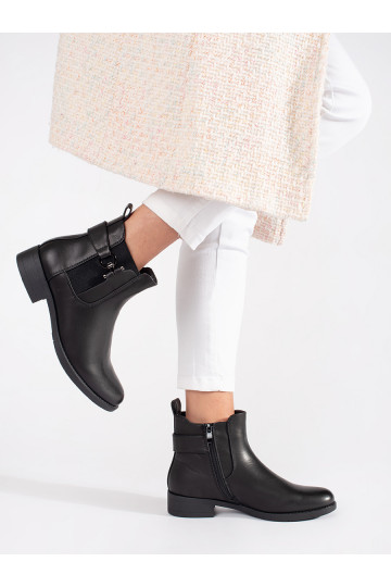 Klasické černé štibletky na plochém podpatku 2