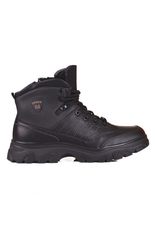 Černé pánské zimní boty