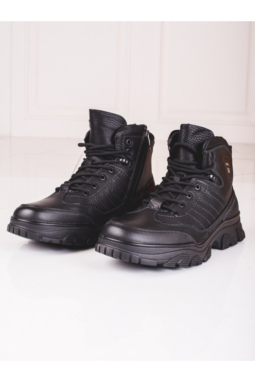 Černé pánské zimní boty