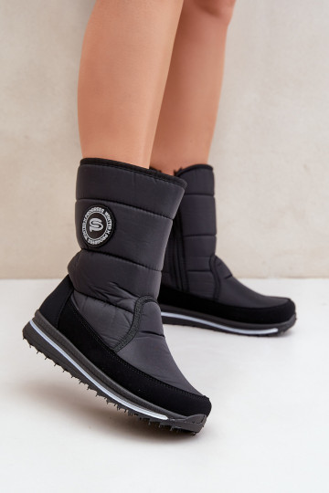 Dámské sněhule se zipem Progress PROGJ-21-09 Černé 2