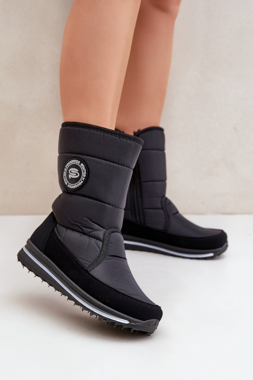 Dámské sněhule se zipem Progress PROGJ-21-09 Černé Dámské sněhule se zipem Progress PROGJ-21-09 Černé