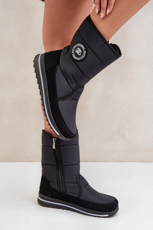 Dámské sněhule se zipem Progress PROGJ-21-09 Černé Dámské sněhule se zipem Progress PROGJ-21-09 Černé